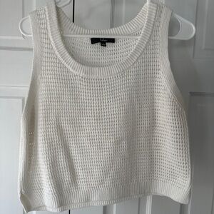 Lulu white knit tank top large
